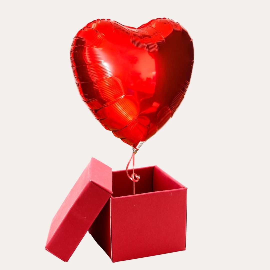 Ballon Coeur, Happy Valentine's Day, en Aluminium - Aux Feux de la Fête -  Paris